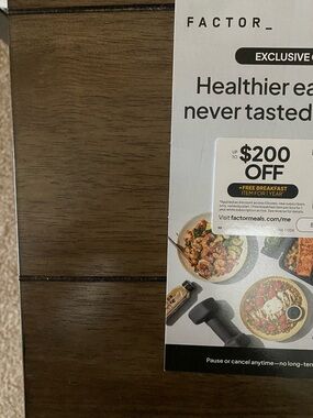 Factor Meal Plan Flyer - White & Black Text